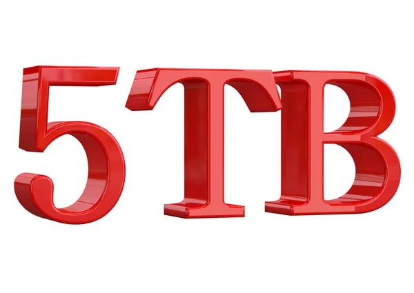 5 TB (Terabyte) je úložná kapacita pevného disku, paměťových karet, USB Stick a jiných elektronických zařízení — Stock fotografie