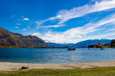 Göl Wanaka geniş görünümünü