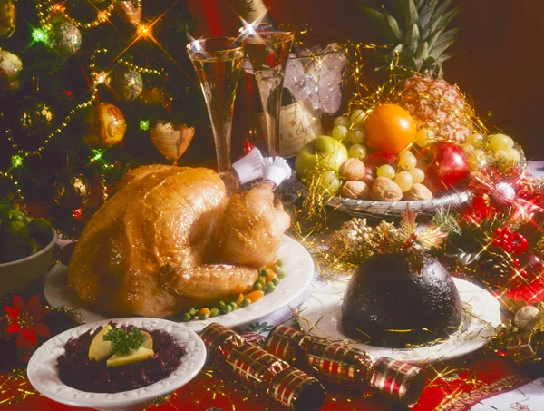 Comidas navideñas tradicionales. Enfoque suave . —  Fotos de Stock