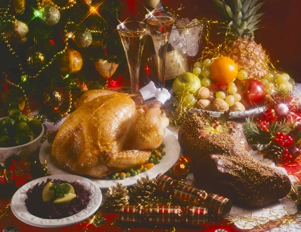 Comida tradicional de Natal. Foco suave . Fotos De Bancos De Imagens