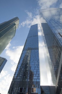 Moskova-City, mimari, gökdelen, kule bina, gök, mavi