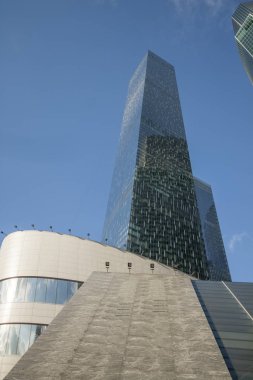 Moskova-City, mimari, gökdelen, kule bina, gök, mavi