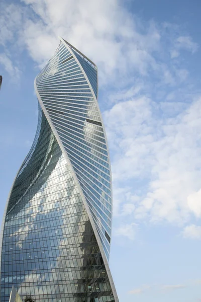 Moscú Ciudad Arquitectura Rascacielos Edificio Torre Cielo Azul — Foto de Stock