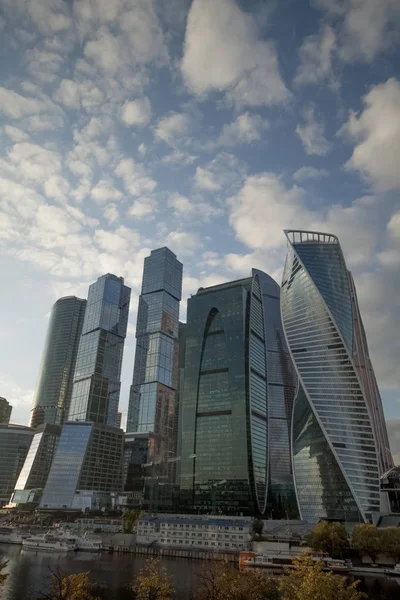 Moskova-City, mimari, gökdelen, kule bina, gök, mavi