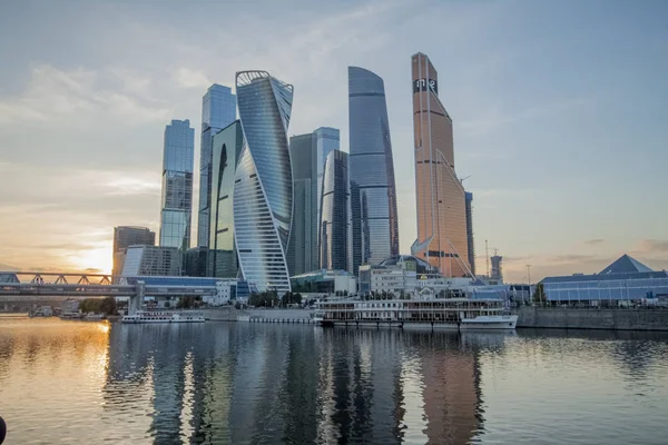 Moskova-City, mimari, gökdelen, kule bina, gök, mavi