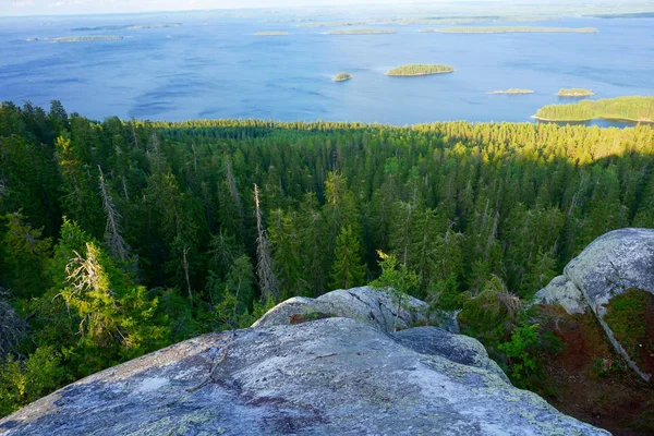 Blick Auf Den See Pielinen Bei Sonnigem Klarem Tag Koli — Stockfoto