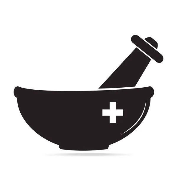 Mortar Pestle Icon Medicine Concept Icon — Stock Vector
