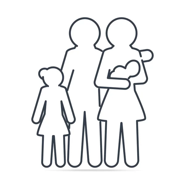 家庭图标 简单的线条图标插图 — 图库矢量图片