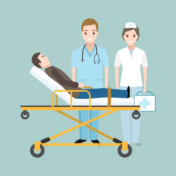 Servicios Médicos Emergencia Ilustración Médica Rescate — Vector de stock