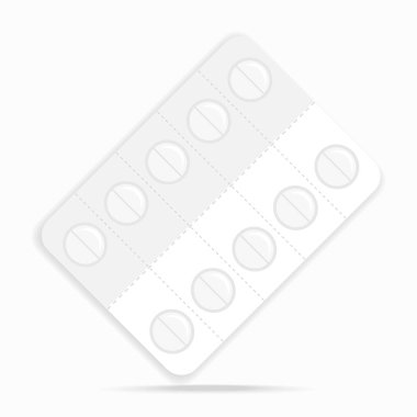 Hapları simgesi, analjezik ağrı için. İlaç illüstrasyon