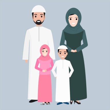 Arapça insanlar kutsal kişilerin resmi, Müslüman insanlar illüstrasyon