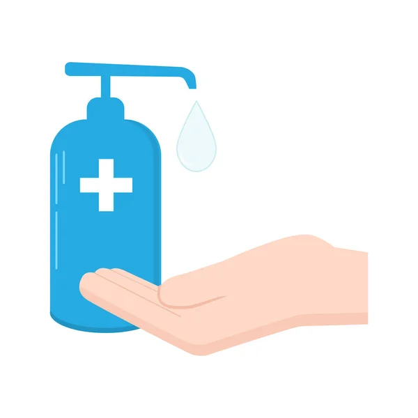 Wassen hand en zeep pictogram, hygiëne illustratie — Stockvector