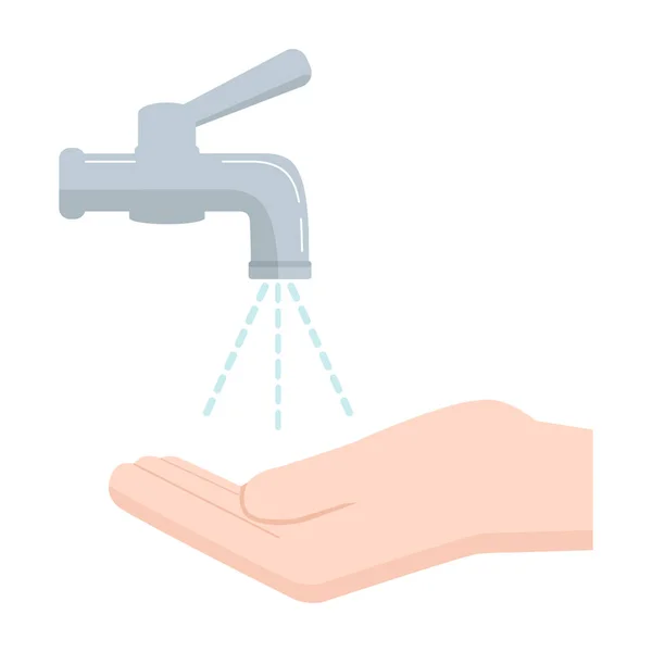 Pictogram van een hand, hygiëne pictogram illustratie wassen — Stockvector