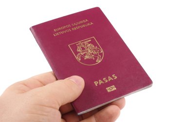 Beyaz arka plan üzerinde izole pasaportu