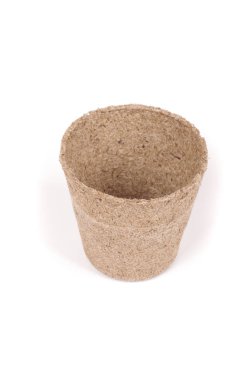 Turba potisolated beyaz zemin üzerine