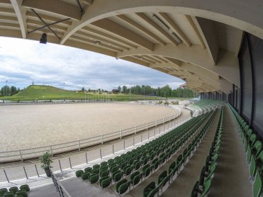 Litvanya Prienai kasaba boş açık alan Hipodrom Armoni Park kapalı