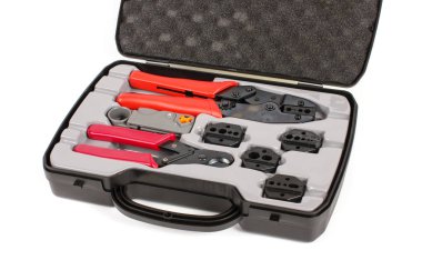 Radyo frekansı Kablo sonlandırma ve sıkma araçları seti