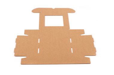 Beyaz arka plan üzerinde izole karton yapılan teslimat paket kutu