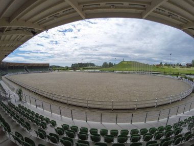 Litvanya Prienai kasaba boş açık alan Hipodrom Armoni Park kapalı