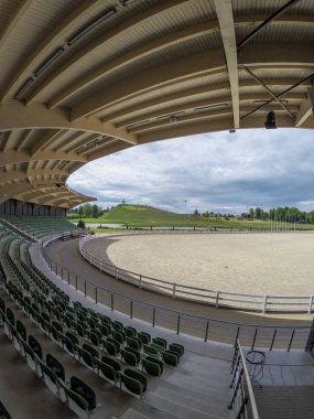 Litvanya Prienai kasaba boş açık alan Hipodrom Armoni Park kapalı