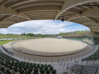Litvanya Prienai kasaba boş açık alan Hipodrom Armoni Park kapalı
