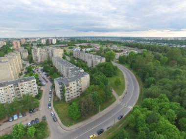 Kaunas, Litvanya Eiguliai bölgesinin havadan görünümü