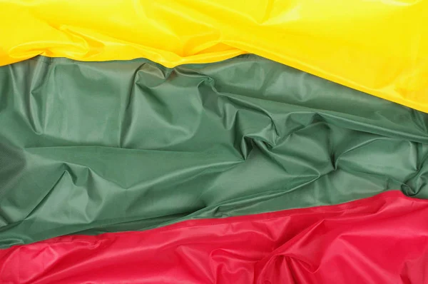 Σημαία Της Λιθουανίας Πράσινο Κίτρινο Κόκκινο — Φωτογραφία Αρχείου