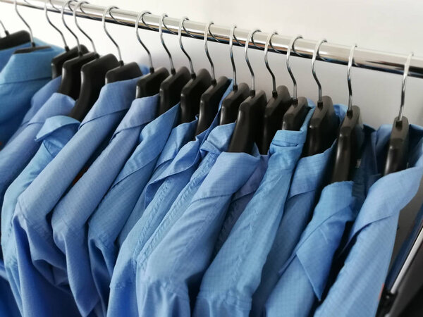 Special made electronic engineers clothes uses in production to avoid static electricity problems