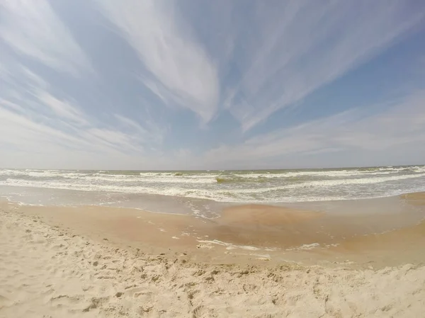 Песчаный Летний Пляж Балтийского Моря Летнее Время Курорте Паланга Литве — стоковое фото