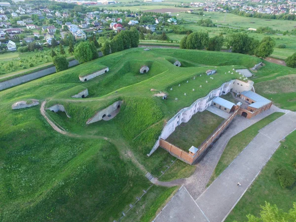 Flygfoto Över Nionde Fort Park Kaunas Litauen — Stockfoto