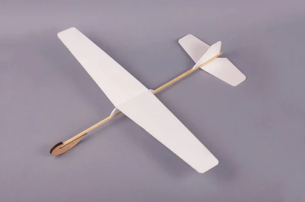 Simple do it yourself hobby airplane from foam and wood. Creativity and freedom concept