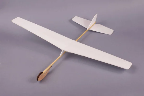 Hobby Flugzeug Aus Schaumstoff Und Holz Einfach Selbst Basteln Konzept — Stockfoto