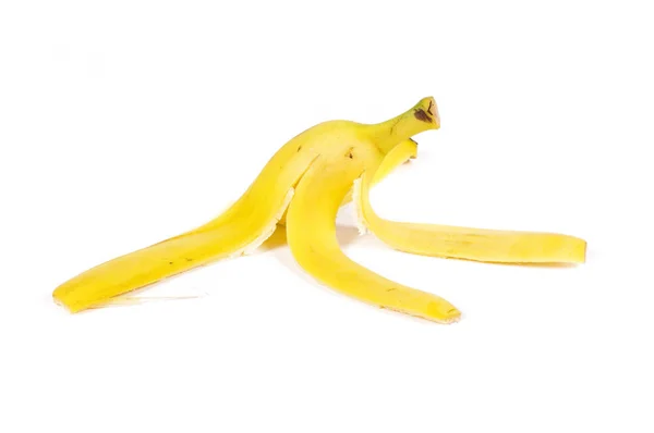 Ist Bananenschale Isoliert Auf Dem Weißen Hintergrund — Stockfoto