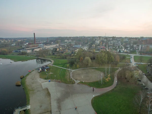 Вид Воздуха Беспилотника Города Шяуляй Литве — стоковое фото