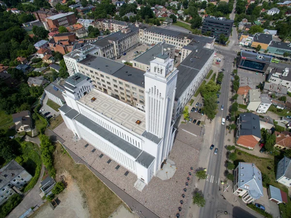 Aerial view of Christ\'s resurrection church in Kaunas, Lithuania