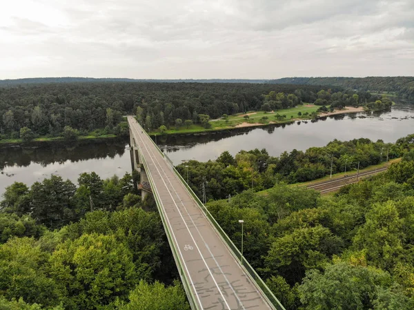Triju Mergeliu Tiltas Puente Tres Vírgenes Sobre Río Nemunas Kaunas — Foto de Stock