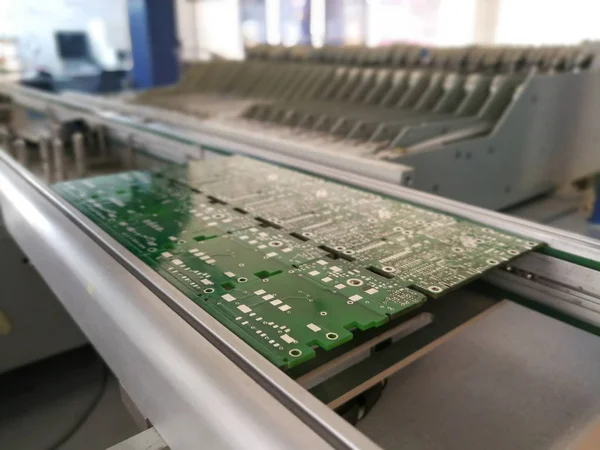 Placa Circuito Impresso Sem Componentes Eletrônicos Prontos Para Montagem — Fotografia de Stock