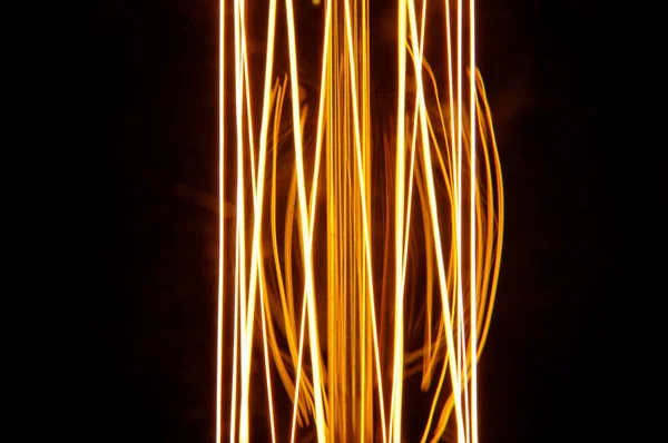 Old Style Lamp Filament Glowing Dark — Stock Photo, Image