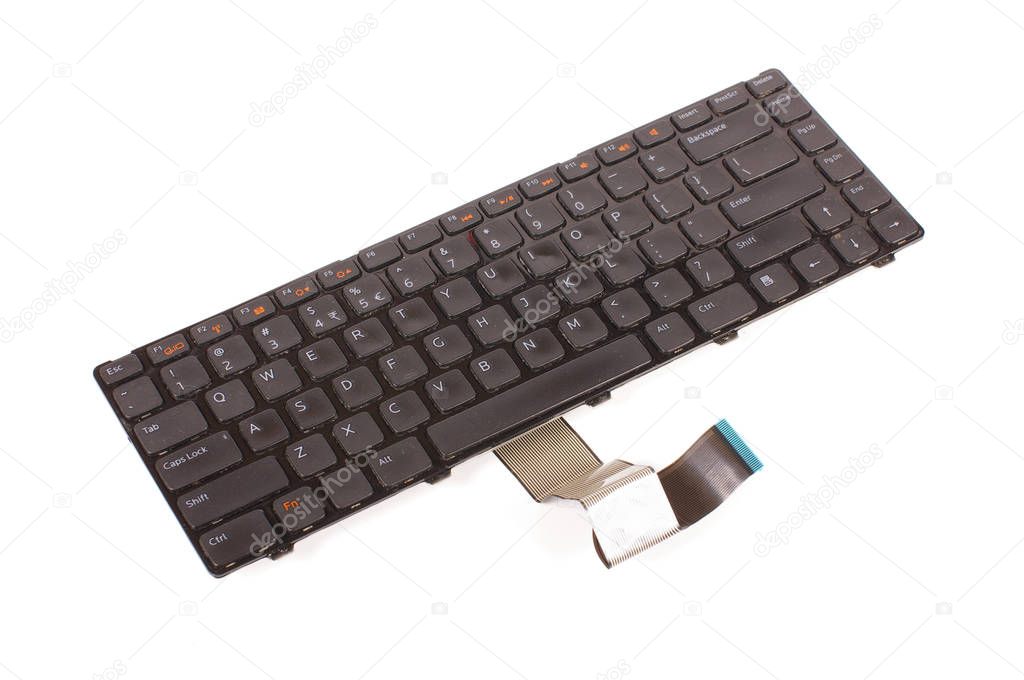 The replacement of laptop keyboard  isolated on the white background