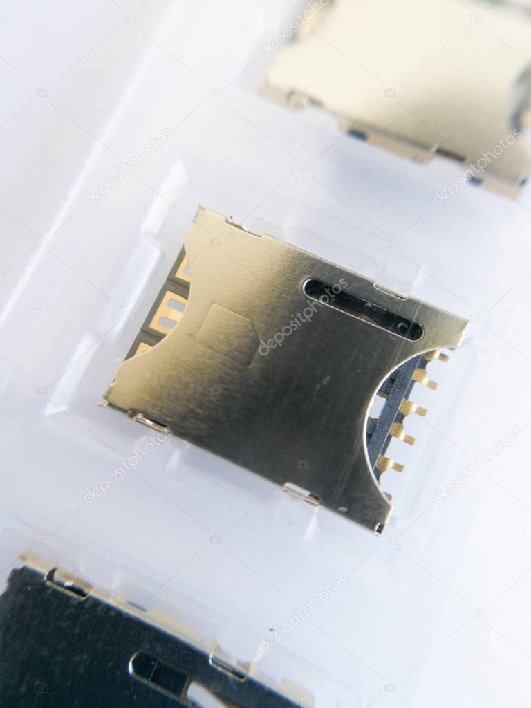 Cell phone SIM card  micro slot packed in SMD technology reel