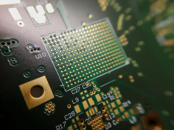 Makro yakın çekim Bga topu kılavuz dizi teknoloji ayak izi elektronik baskılı devre borad