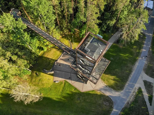 Tour Guet Sentier Pédestre Cime Des Arbres Laju Takas Anyksciai — Photo