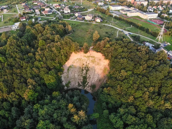 Vista Aérea Exposición Rokai Cerca Ciudad Kaunas Lituania — Foto de Stock