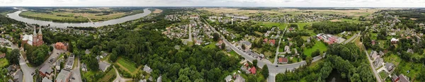 Panoramisch Uitzicht Vanuit Lucht Kerk Van George Vilkija Gemeente Kaunas — Stockfoto