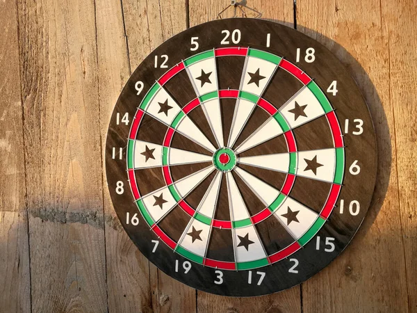 Dart Wooden Target Hanged Wall Ready Play Leisure Activity — Stock Photo, Image