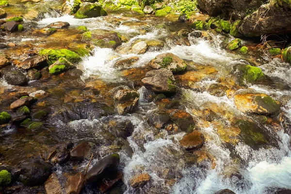 Waterfall Blurring Flowing Waters Stones Waters — Stock Photo, Image