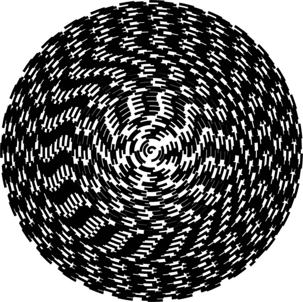 Concentrische Cirkels Geometrisch Vector Element Radiaal Stralend Cirkelvormig Grafisch Voor — Stockvector