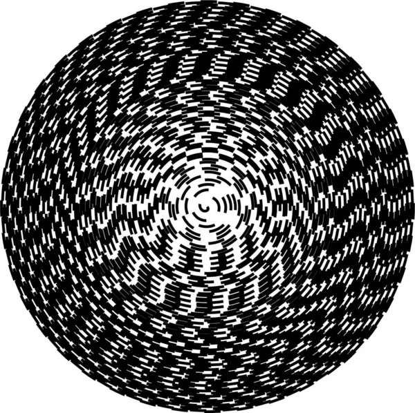 Concentrische Cirkels Geometrisch Vector Element Radiaal Stralend Cirkelvormig Grafisch Voor — Stockvector
