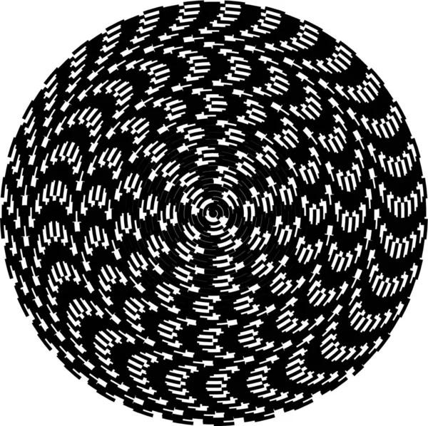 Konzentrische Kreise Geometrisches Vektorelement Radiale Kreisförmige Grafik Für Hintergrund — Stockvektor