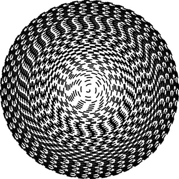 Koncentriska Cirklar Geometriskt Vektorelement Radial Utstrålande Cirkulär Grafik För Bakgrund — Stock vektor